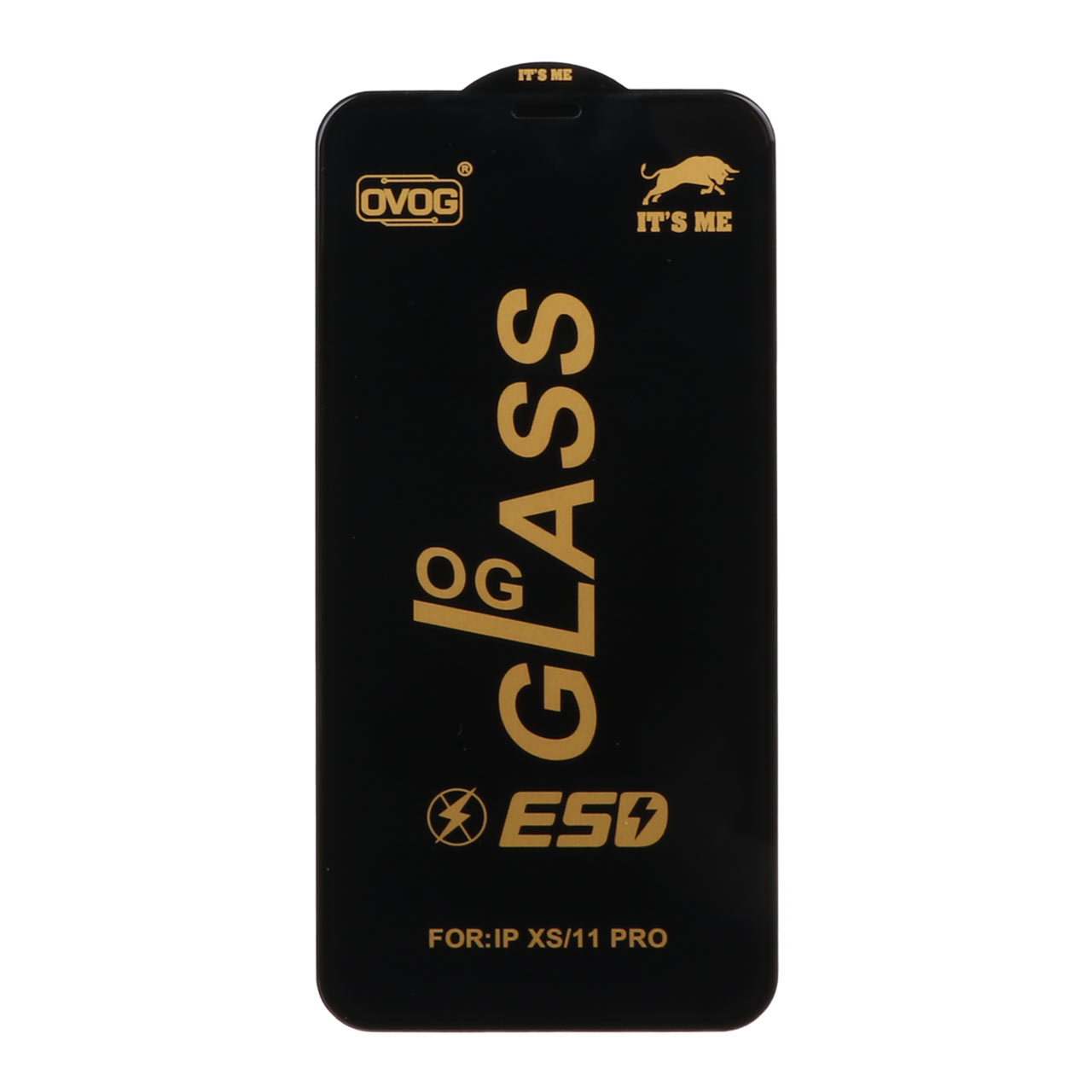 محافظ صفحه نمایش شیشه ای درجه یک Apple iphone X / XS / 11 Pro - Full Cover OG - ESD OVOG (بدون پک) - مشکی